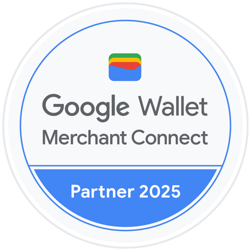 Google Wallet Merchant Connect Partner 2025 badge for SwitchMall